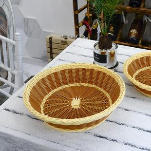 水果篮藤编果篮制作果盘手工摆件装 盘 饰篮子客厅小吃装