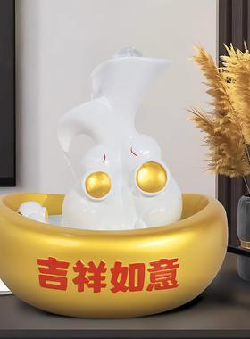 流水摆件自动循环水创意家居客厅生财办公室前台桌面装饰工艺品