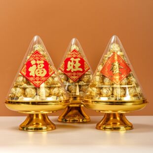 金字塔巧克力福旺发三字可选28粒带底座招财拜神贡品节日伴手礼盒