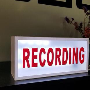 跨镜RECORDI灯N意G广播示灯箱创照明家居夜灯led标灯箱