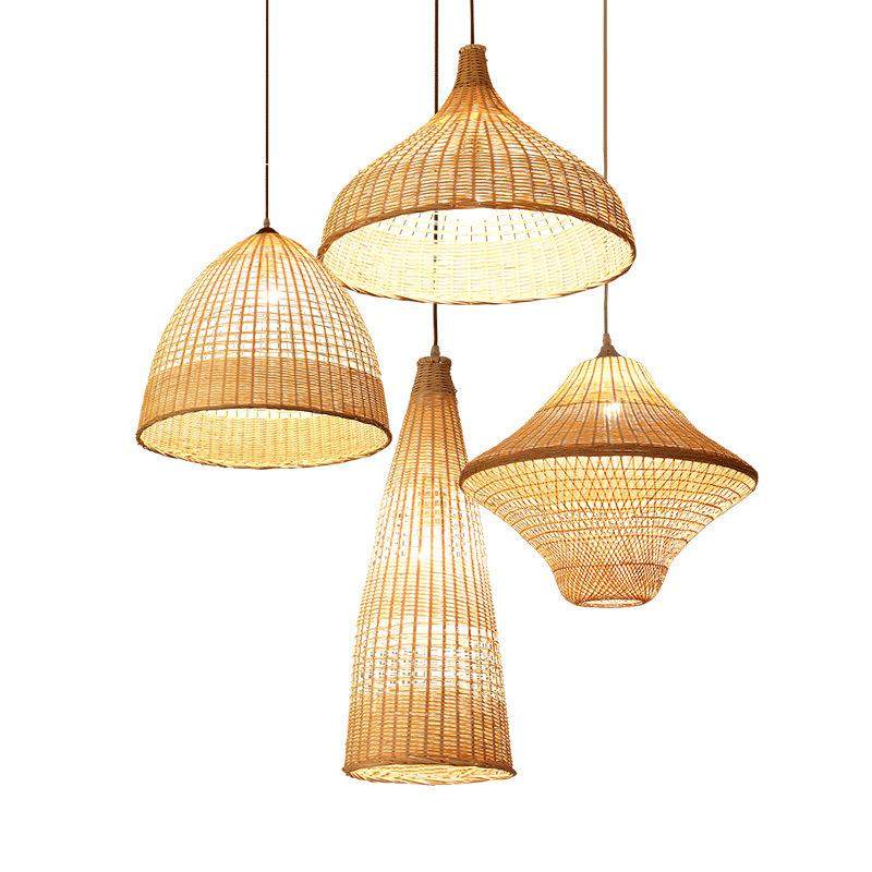 新中式手工竹茶编吊古藤阁灯灯客厅卧室装书房东南亚餐茶室楼饰竹,家装灯饰光源,智能吊灯,淘宝优惠券,粉丝福利购,淘宝优惠卷