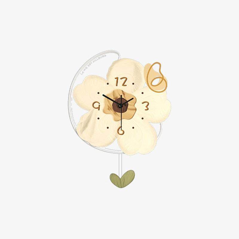 茉莉花简奶客油钟风CDY50厅挂新款网红时钟现代约钟表家用玄关餐,家居饰品,挂钟,淘宝优惠券,粉丝福利购,淘宝优惠卷
