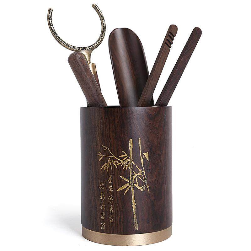 黑檀木筒君木子圆筒六君茶道配件笔茶桶功夫黄铜六整块实原木零配,餐饮具,整套茶具,淘宝优惠券,粉丝福利购,淘宝优惠卷