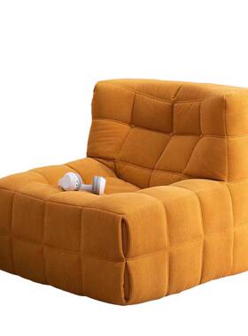 外贸单压人沙发椅f真空缩Soa客闲厅阳台懒人椅绒布沙发93424休坐