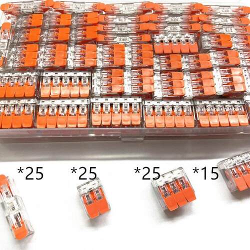 90PCS/100PCS塑料盒装301/412/413/415紫铜32A透明橙色