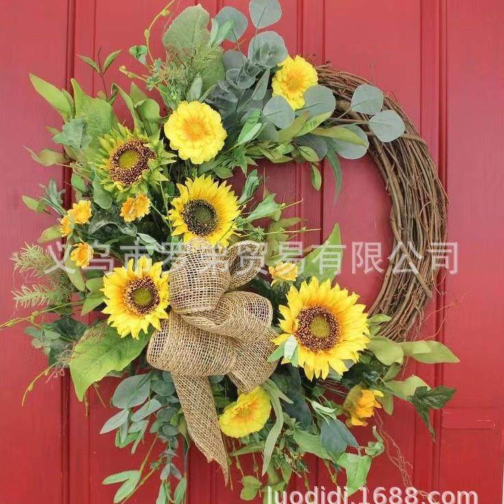新品春季环饰夏天花圈挂件收节仿真向日EAB葵丰花环挂居家花壁挂,节庆用品/礼品,装扮布置套餐,淘宝优惠券,粉丝福利购,淘宝优惠卷