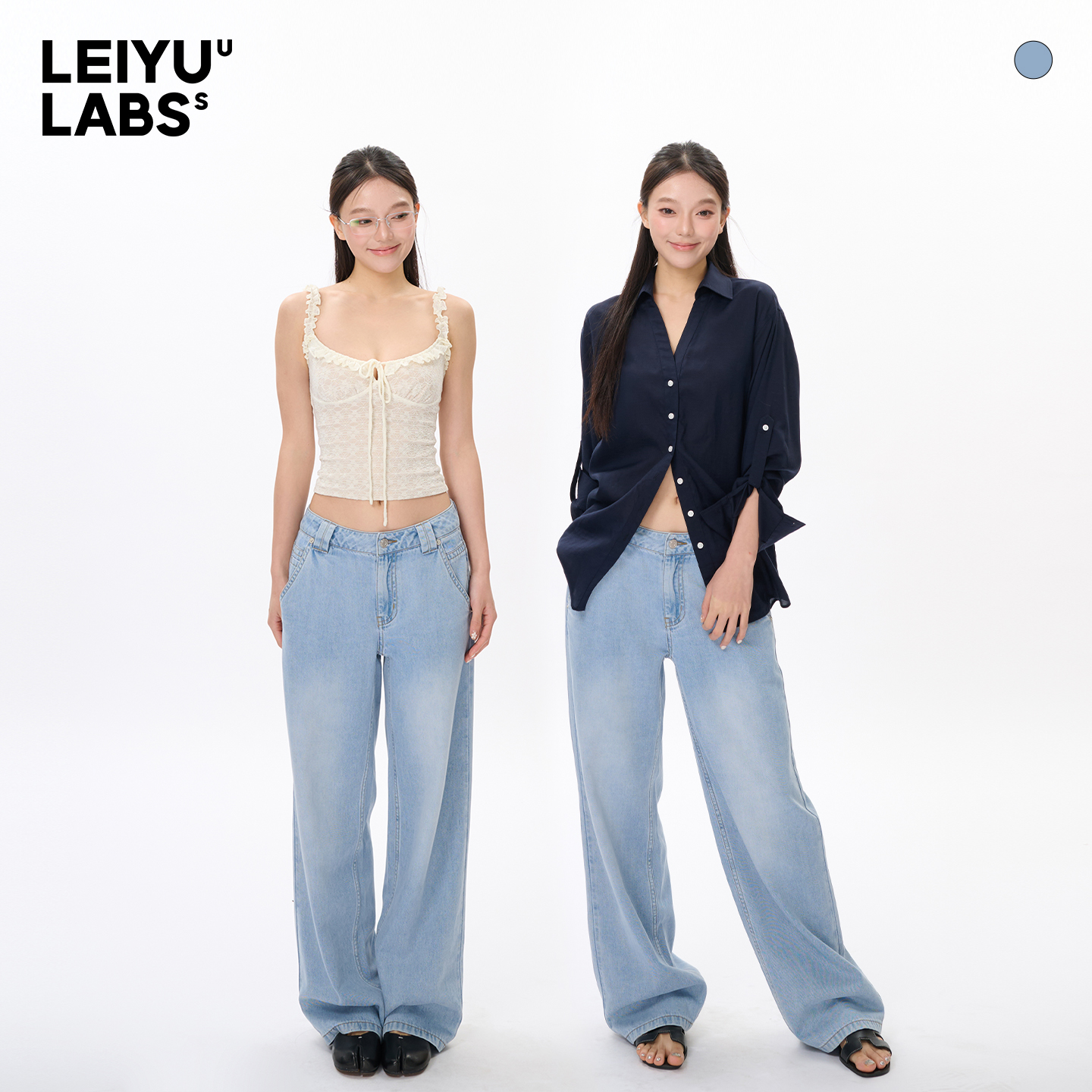 LEIYU LABS莱赛尔复古直筒牛仔裤女夏2025年新款洗水质感休闲长裤