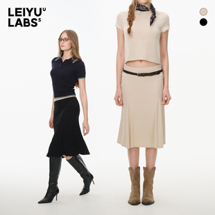 LEIYU 磨毛高弹包臀裙垂感半身长裙 LABS针织半身裙女冬2026年新款