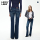 LABS浅色中低腰修身 微喇牛仔裤 女冬2025年新款 LEIYU 洗水复古长裤