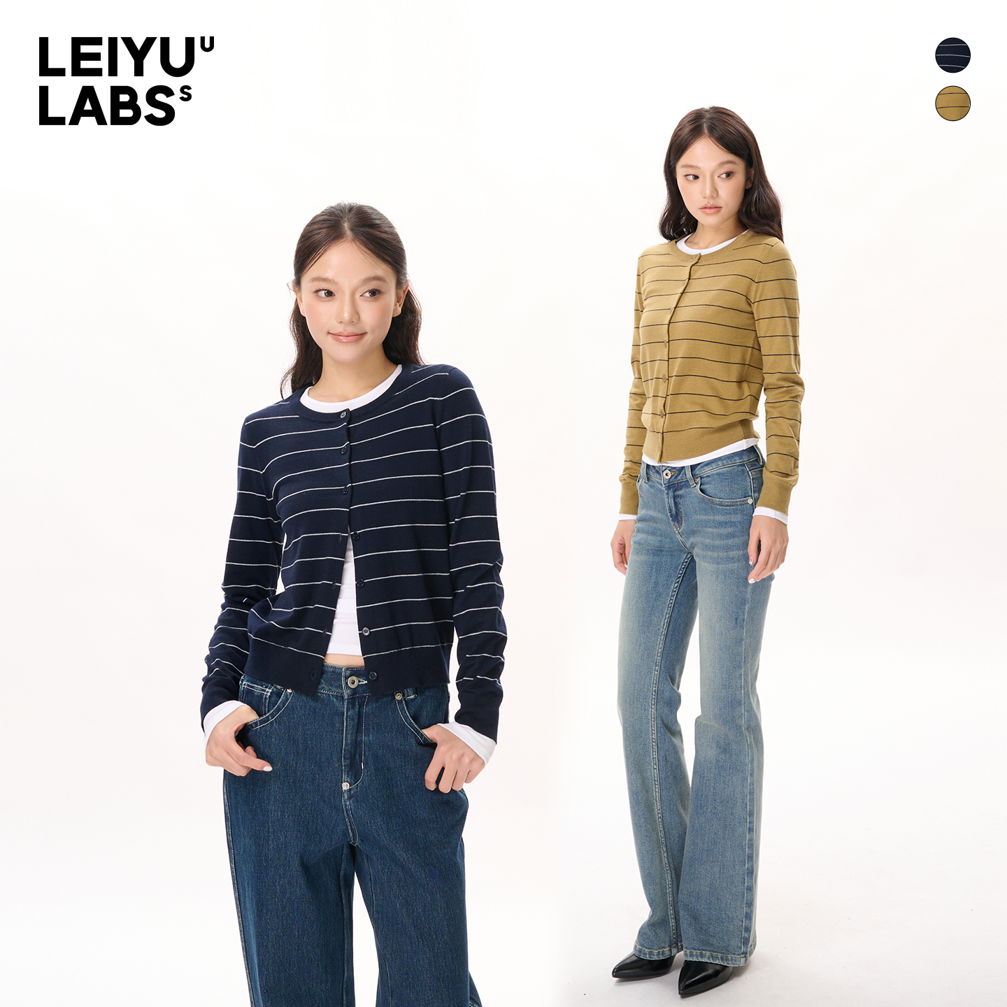 LEIYU LABS圆领含羊毛针织毛衫女2025年秋季新款宽松软糯毛衣上衣