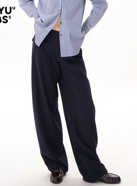 LEIYU LABS中腰弯刀西装裤女2025年冬季新款垂顺阔腿裤宽松休闲裤