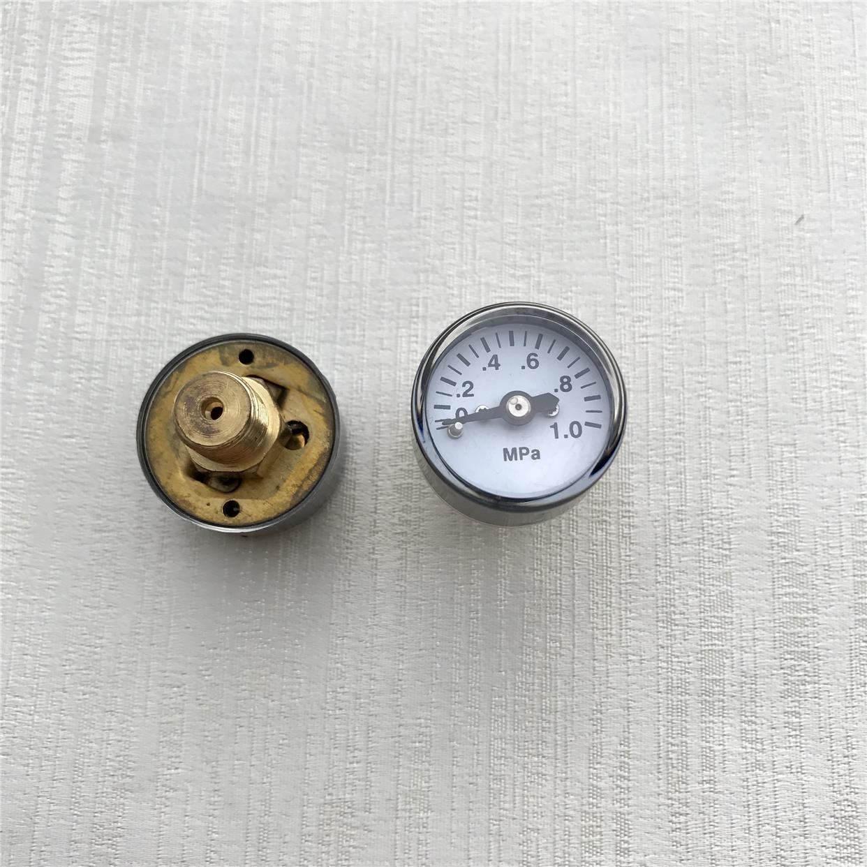 微型压力表 轴向 25mm 压力1mpa 螺纹 m10*1 y-25z 塑料外壳 小表