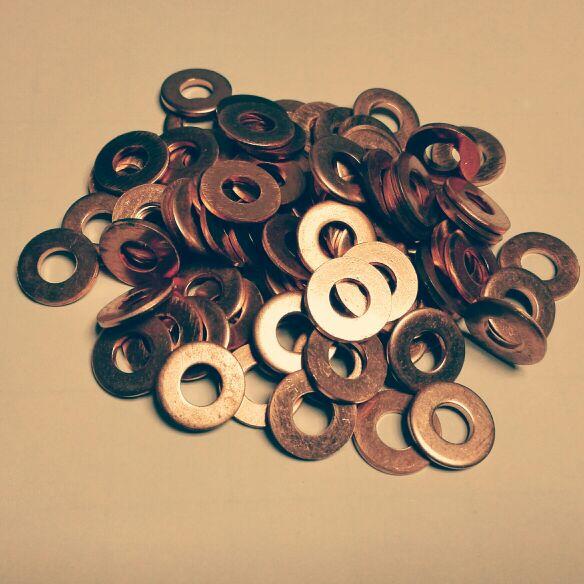 压力表铜垫片 耐高温紫铜垫片 内径8.3mm 外径18mm 厚度2mm 60mpa