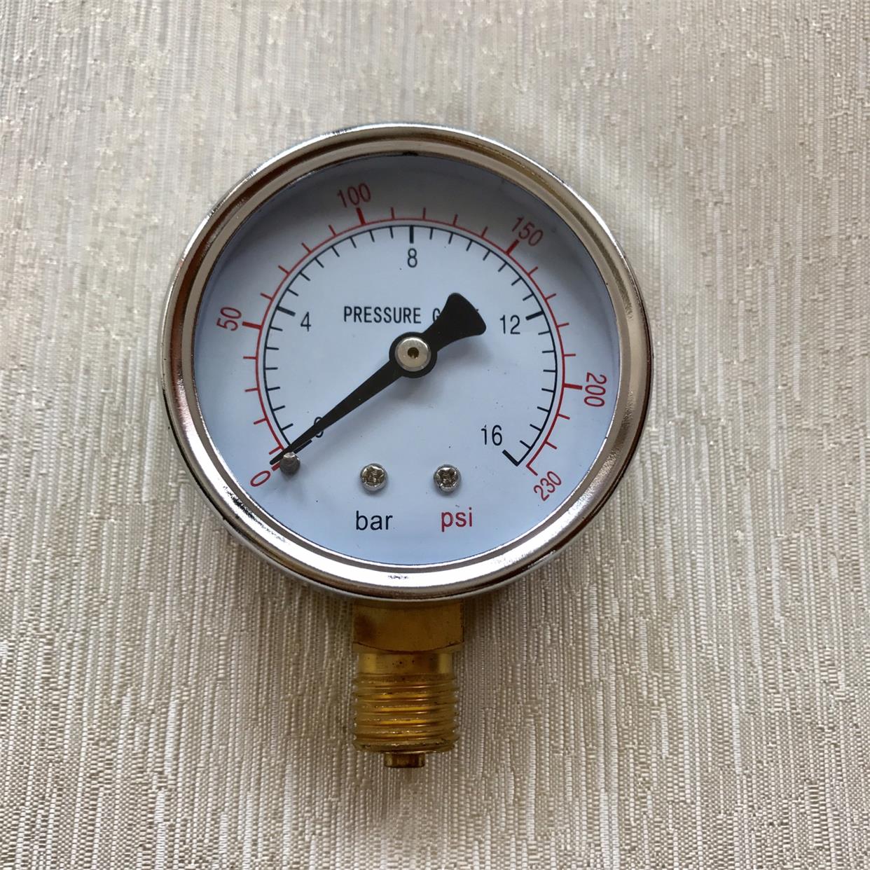 pressure gauge 0～16bar 230psi 压力表 压力测量表 直径60mm
