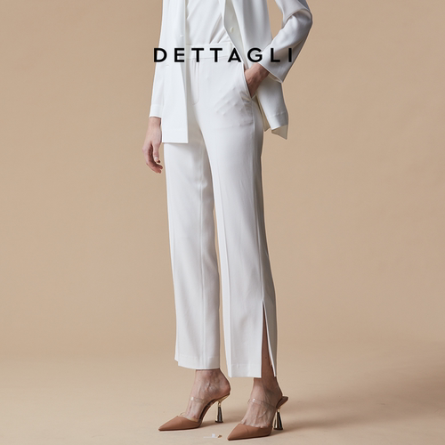 Dettagli醋酸微喇休闲裤