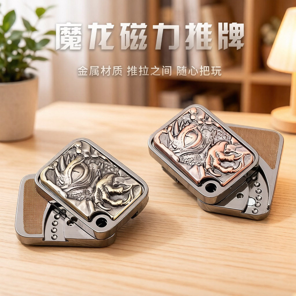 跨境爆款魔龙斜推金属啪啪推牌成