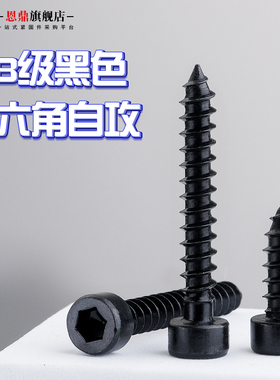 8.8级黑色内六角自攻螺丝钉杯头音响喇叭尖尾自攻螺钉M2M3M4M5M6