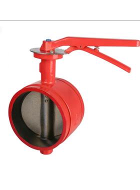 正品埃美柯9860铸铁沟槽橡胶密封手动蝶阀DN50 2寸各种规格专卖店