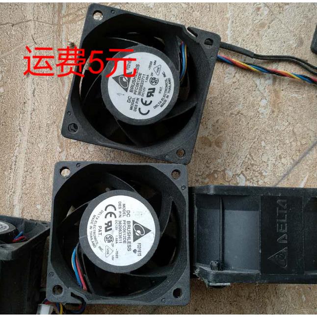 12v散热风扇风机 6cm*6cm 6038 1.68a  双滚珠轴承暴力风扇拆机件