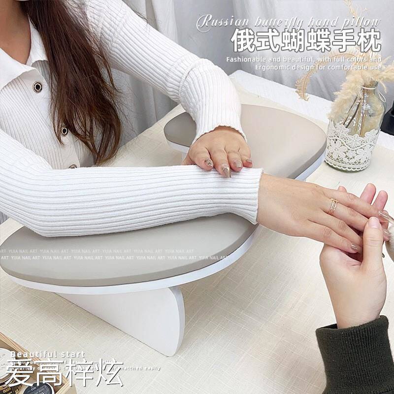 俄式蝴蝶美甲手枕套装客户可休息放光疗灯桌面网红专业美甲店工具