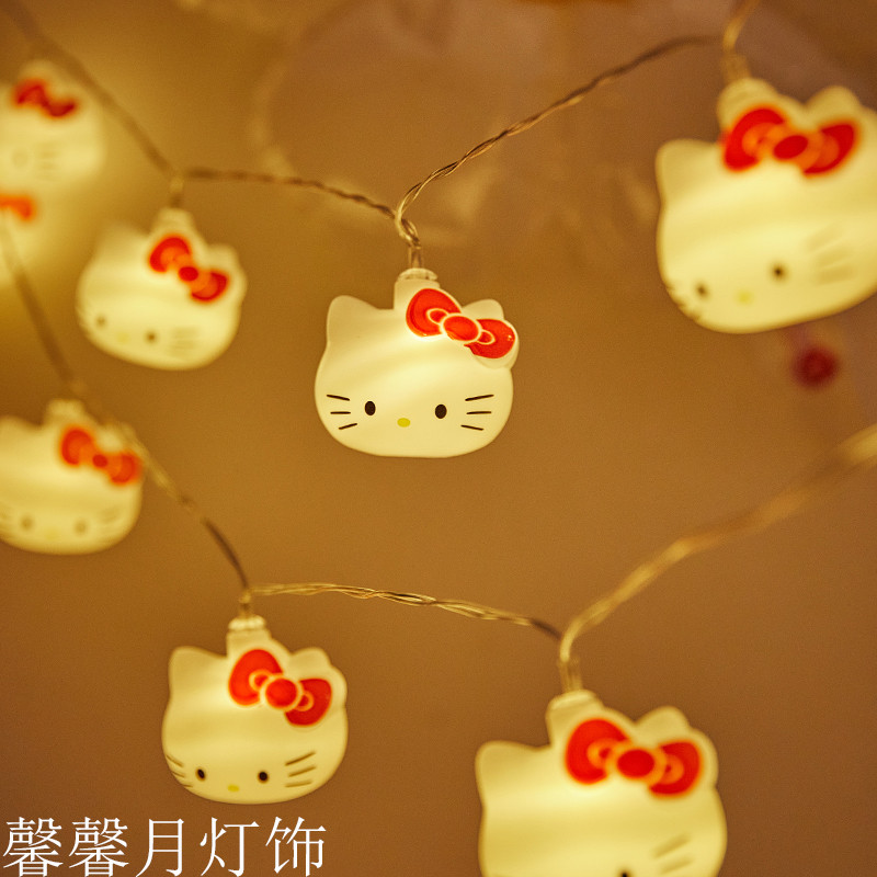 HelloKitty灯串小彩灯串猫爪儿童房间卧室氛围装饰灯饰ins