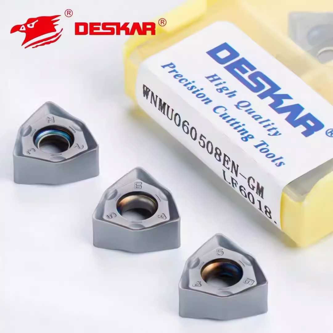 DESKAR戴斯卡重切削快进给铣刀片WNMU060508EN-GM LF6018不锈钢用