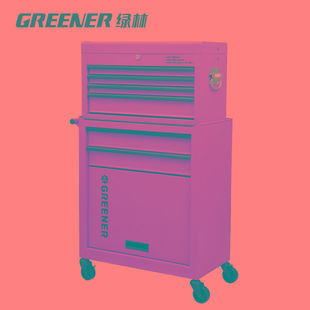 GREENER收纳车工业风工具柜咖啡图书画材室家用移动小推车置物架