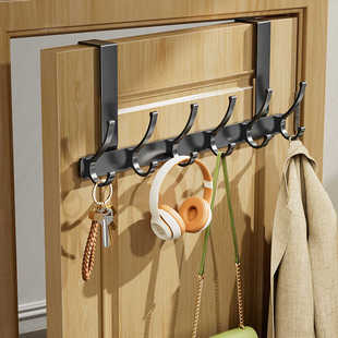 门后挂钩挂衣架免打孔入户门上卧室门背式门口加长衣服收纳置