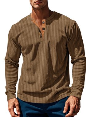 Long sleeved base slim fit Henry shirt长袖打底修身亨利衫