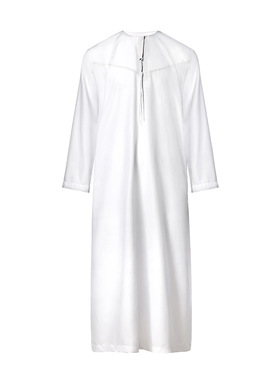 Solid color buckle Arabic robe for men纯色系扣阿拉伯长袍男
