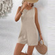 neck 宽松连体裤 sleeveless jumpsuit womenV领无袖 loose for