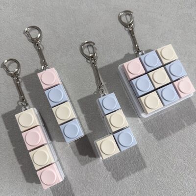 跨境解压按键1234569键积木解压