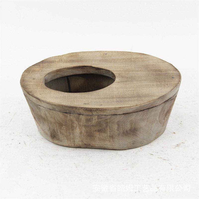 厂家销售现极简木质花盆花桶插花花器容器酒座民宿酒店客厅摆件
