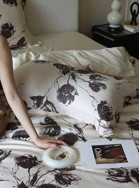 法式古浪BDCM1587漫复中古60S莱赛尔天丝床凉上四风件套冰丝感床