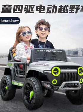 新款童电动汽儿车坦宝3QXQ00越野车可坐双人遥控车男克女宝玩具车