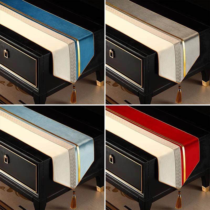 桌FZMC茶旗轻奢高端新中式茶几布台布长条餐桌电视柜装垫饰布茶桌,居家布艺,桌旗,淘宝优惠券,粉丝福利购,淘宝优惠卷