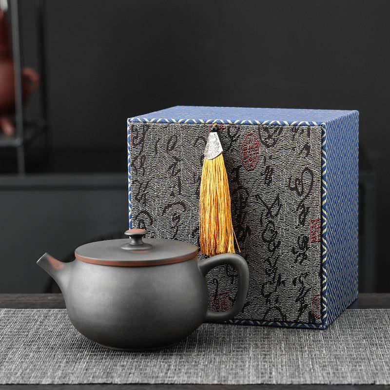 紫陶汉瓦茶壶家用泡茶器手工建水高端旋转凤鸣壶收藏精品可养茶具