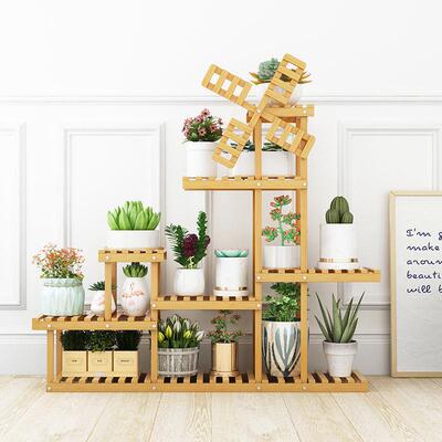 客厅花架子花盆架绿萝多肉实HPZ木内收置架阳台纳多层室落地式装