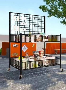 Tuy加粗方管车摆摊小推可折动叠冰粉甜12345678品花车货架寿夜市