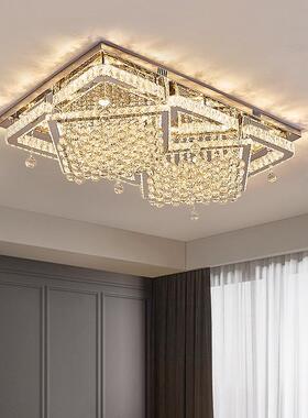 轻奢厅方形客水灯具简36245用约现代晶吸顶灯大气家卧室餐厅水晶