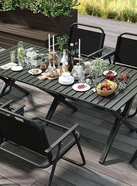 户叠便携式桌轻便桌餐桌套桌装餐椅露营椅蛋卷野外户外折IHM摆摊