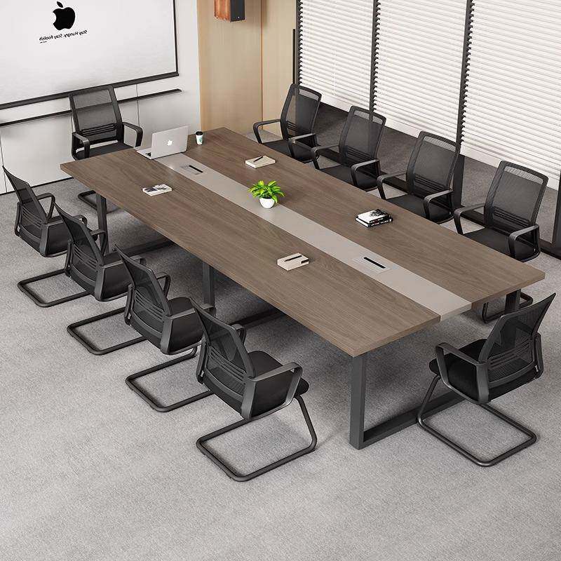 条会议桌长代椅组合现简约办公桌桌接VEQ待会议条桌办公室长洽谈