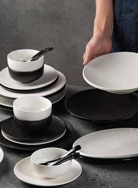 gb20145日瓷式陶碗盘碟套装盘家用米饭碗菜鱼酒盘沙拉碗寿司盘店