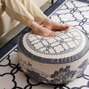 奢轻时尚茹伊KIK地板墩式懒人墩子客厅圆形蒲团圆墩墩可中脱坐卸