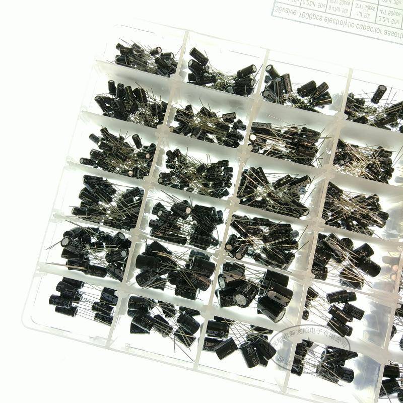 36个型号电解0电容0.1uf50v4*7-100u16v8*16f1000只样YZH品盒