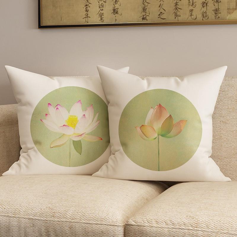 风中国床沙发抱枕靠垫长方形椅子客厅中式头实沙木发MLC可拆包邮