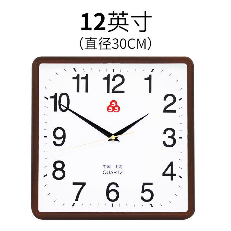 上海三五石无品牌/英钟55钟表钟客厅现代简约大气方形5静挂音家牌