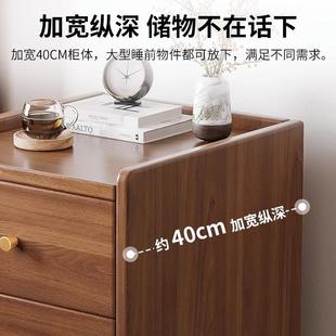 置物架卧室现代简约小型实木色床边柜简易收纳柜储物小柜床头柜