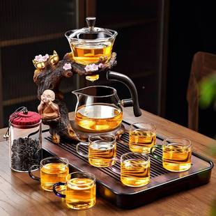 轻泡奢茶家用磁XX809711吸懒2人泡神器茶壶205 玻璃全自动茶具套装