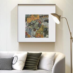 piho画nDY615749gn席勒欧建筑抽象艺术装饰画客厅过道壁式工作室